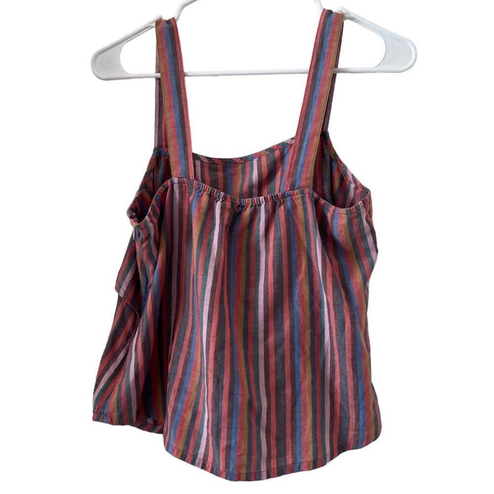 Madewell Tie Dye Multicolored Striped Cami Top Size 4 - Picture 3 of 11
